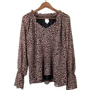 Sen Animal Print Blouse Tunic - S